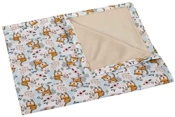 Detská deka BÁRA 5284/427 75x100 béžová/mačičky