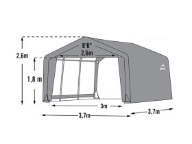 Plachtový prístřešok – ShelterLogic 3,7 × 3,7 m