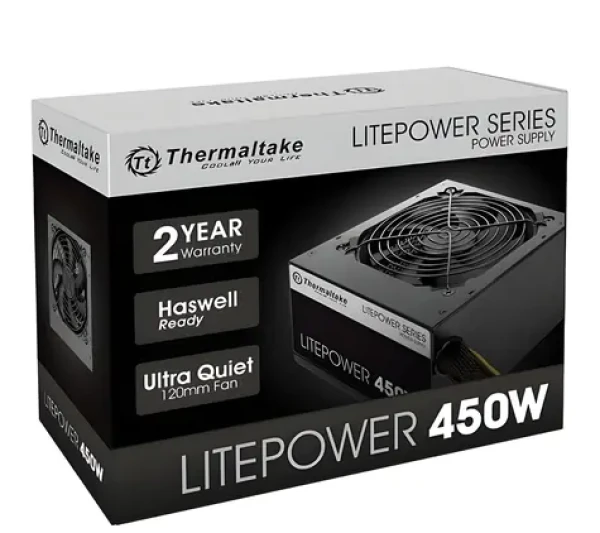 Thermaltake Litepower II čierna / Napájací zdroj / 450 W / aktívny PFC / 120mm ventilátor (PS-LTP-0450NPCNEU-2)