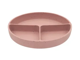 KikkaBoo Tanier delený s prísavkou Platinum Silicone Blush / od 6 mesiacov (31302050034KB)