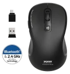 PORT CONNECT Essential čierna / Bezdrôtová nabíjacia myš / Bluetooth 2.4 GHz / 2400 DPI (910010)