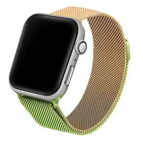 Beline Steel zeleno-zlatá / Opasok pre Apple Watch / 38/40/41 mm / nerezová oceľ