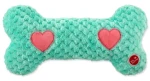 DOG FANTASY Hračka Cuddle Kosť nahrievacia tyrkysová / Plyšová hračka pre psov / 30 cm / Levanduľová vôňa / Pískátko (454-860682)