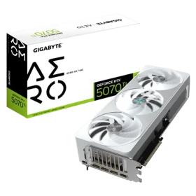 GIGABYTE GeForce RTX 5070 Ti AERO OC 16GB / 2300MHz / 16GB GDDR7 / 256-bit / 1x HDMI + 3x DP / 750W (16) (GV-N507TAERO OC-16GD)