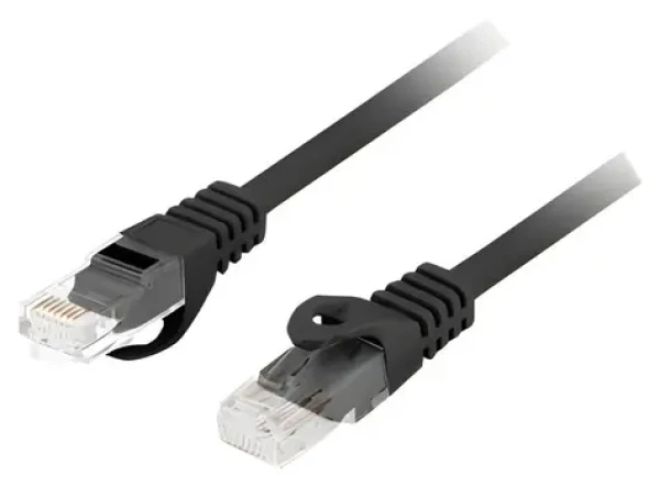 Lanberg CAT6 UTP 5m čierna / Patch kábel / LSZH / CU / Fluke Passed (PCU6-10CU-0500-BK)