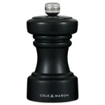 ColeMason Hoxton Mlynček na soľ čierna / výška 10,4 cm / bukové drevo (H233060)