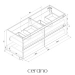 CERANO - Kúpeľňová skrinka pod umývadlo Carole - dub medový - 138x48x45 CER-8050BD80391