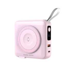 Mobile Origin Powerbank Travel Charger ružová / Lightning / USB-C Cable / MagSafe / AW / iPhone Compatible (PBT-03L-PNK)