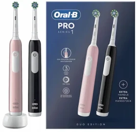 Oral-B Pro 1 Duo Cross Action Black-Pink / Elektrická zubná kefka / 3 režimy / časovač (8001090915191)