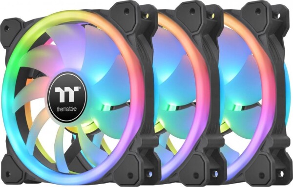 Thermaltake SWAFAN 14 RGB Rádi. Fan Black TT Premium Edition / Hydraulic Bearing / 140mm / 2000rpm / 9 pin / 3ks / ARGB (CL-F138-PL14SW-A)