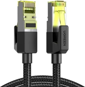 Ugreen NW150 čierna / Sieťový kábel / Cat.7 F/FTP / RJ45 / opletený / 5 m (80425B)