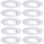 Paulmann LED vstavané kúpeľňové svetlo sada 10 ks 60 W biela (matná); 99922