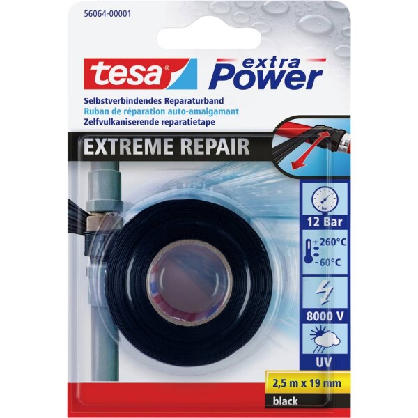 Tesa EXTREME REPAIR 56064-00001-00 inštalačné izolačná páska tesa® Extra Power čierna (d x š) 2.5 m x 19 mm 1 ks; 56064-00001-00