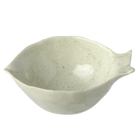 Ib Laursen Kameninová miska Fish Ocean White