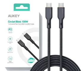 CB-KCC101 Kábel USB-C - USB-C / 100W PD / 20V/5A / Kevlarový a nylonový oplet / 1 m (CB-KCC101)
