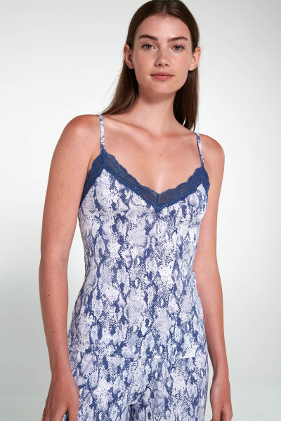 Vamp - Košeľa s remienkami 20802 - Vamp blue boa M