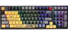 A4Tech BLOODY S98 Sports Lime / Herná klávesnica / mechanická / drôtová / BLMS Red PLUS / RGB (A4TKLA47389)