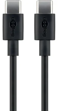 Goobay 51243 čierna / Nabíjací a dátový kábel / USB-C / 2 m (51243)