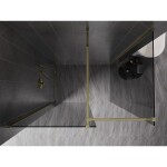 MEXEN/S - Kyoto-X Sprchová zástena WALK-IN 110 x 90, transparent 10 mm, zlato 800-110-202-50-00-090-X