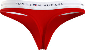 Dámske tangá CURVE TOMMY ICONS LOGO WAISTBAND THONG UW0UW04017XLG červené TOMMY Hilfiger