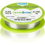 Felder ISO-Core Ultra-Clear Sn100Ni+ spájkovací cín bez olova cievka Sn99,3CuNiG 0.100 kg 0.5 mm; 5551940510