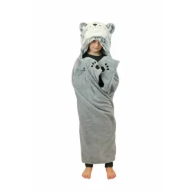 Cozy Noxxiez Husky - hrejivá deka s kapucňou so zvieratkom a labkovými vreckami / od 3 rokov (20-BL802)