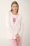 Vamp - Dámske bavlnené pyžamo s potlačou 21932 - Vamp pink blush L
