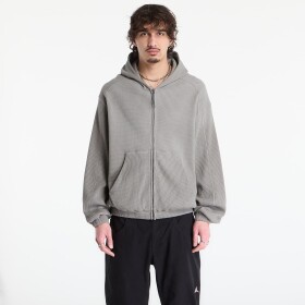 Mikina ROA Bee Sun Faded Organic Waffle Zip Up Hoodie Grey XL