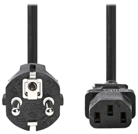 Nedis napájací kábel Schuko - IEC-320-C13 čierny / Napájací kábel / 230 V / 10 A / 5 m (CEGL10030BK50)