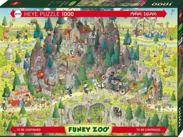 HEYE Puzzle Šialená ZOO: Expozícia Transylvánia