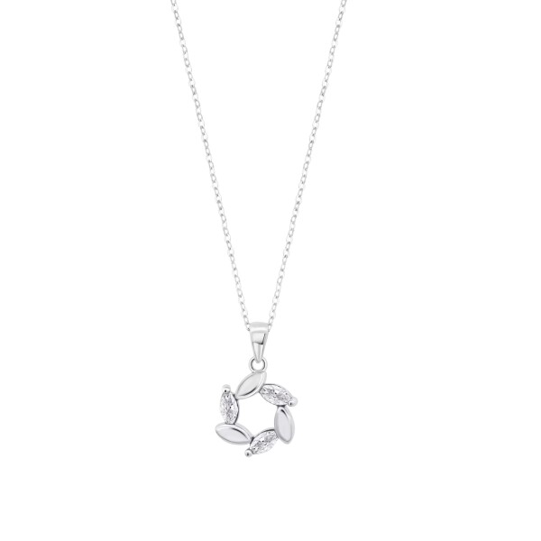Lotus Silver Nadčasový strieborný náhrdelník so zirkónmi LP3188-1 / 1 (retiazka, prívesok)