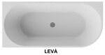 BESCO - Voľne stojaca vaňa DENAYA biela, sifón so štrbinovým prepadom - Farba - Biela, Farba sifónu - Chróm, Rozmer vane - 170 × 78 cm, Spôsob prevedenia - Ľavé VANDENA170L
