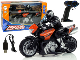 Mamido Motorbike Sport R/C 2.4G Dosah 35 m 1:10 Oranžová