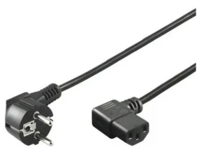 Goobay 50080 čierna / Napájací kábel / CEE 7/7 - IEC C13 / zahnutý / 2 m (50080)
