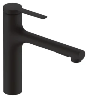 Hansgrohe Zesis M33 160 matná čierna / Drezová batéria / výsuvná spŕška / MagFit / ComfortZone 160 (74801670)