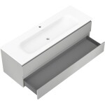 MEXEN/S - Orio kúpeľňová skrinka 140 cm s umývadlom Vela, 2 zásuvky, sivá mat/biela mat 91A10-14047-2-BFF62-W23M01