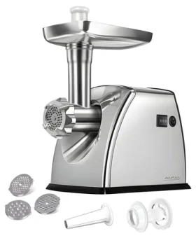 MpM MMM-07M strieborná / Mlynček na mäso / 1800 W / 3 disky (MMM-07M)
