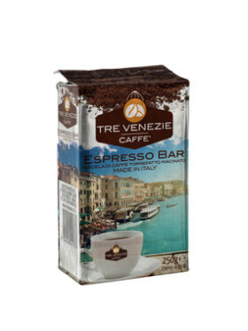 Tre Venezie ESPRESSO BAR 250 g / Mletá káva / 100% Robusta / Vákuové balenie (8054529441778)
