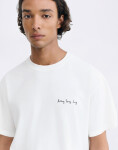Thinking MU Long Hug Aaron Tee WHITE M