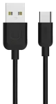 USAMS SJ099 U Turn čierna / Dátový kábel / USB-C / 2A / 1 m (TCUSBXD01)