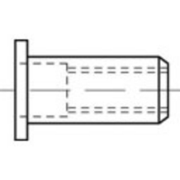 TOOLCRAFT TO-5380440 slepá nitovacie matice M4 nerezová ocel 500 ks; TO-5380440