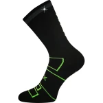 VOXX Ponožky sportovní REFLEXON s reflexním prvkem ČERNÉ s neon zelenou 39-42 125809