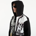Mikina PLEASURES Good Time Zip Poncho Hoodie Black XL