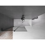 MEXEN/S - Velar L dvojkrídlová posuvná vaňová zástena 110 x 150, grafit, čierna 896-110-003-41-70