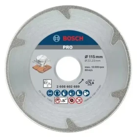 BOSCH Diamantový rezný kotúč PRO Marble / Rezný kotúč / 115x22,23 mm / Šírka rezu 2,2 mm / Mramor (2608602689)