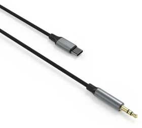 FIXED Link Space Gray / Audio kábel / USB-C na 3,5 mm jack / opletený / DAC / 1,5 m (FIXA-CJ15-GR)