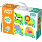 Trefl Baby - Puzzle - Zvieratá na safari 4v1