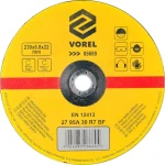 Vorel Brúsny kotúč na kov 230x22x6, 8 mm vypuklý / Brúsny kotúč / 230x22 mm / Vypuklý