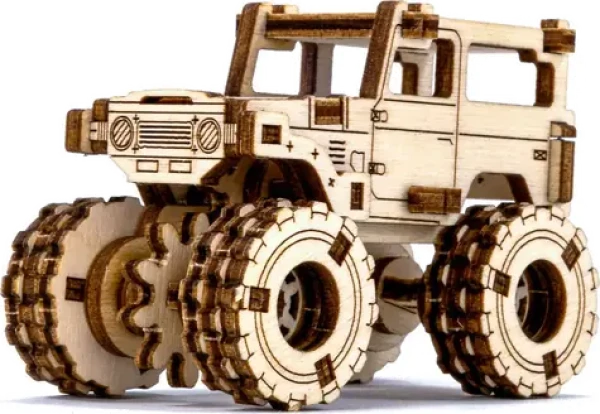 Wooden City 3D Drevené puzzle Superfast Monster Truck 5