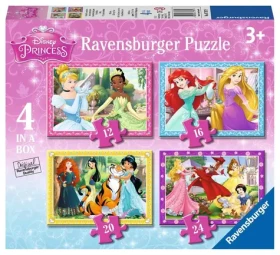 Ravensburger Disney: Princezné 4 v 1 - 12/16/20/24 dielikov